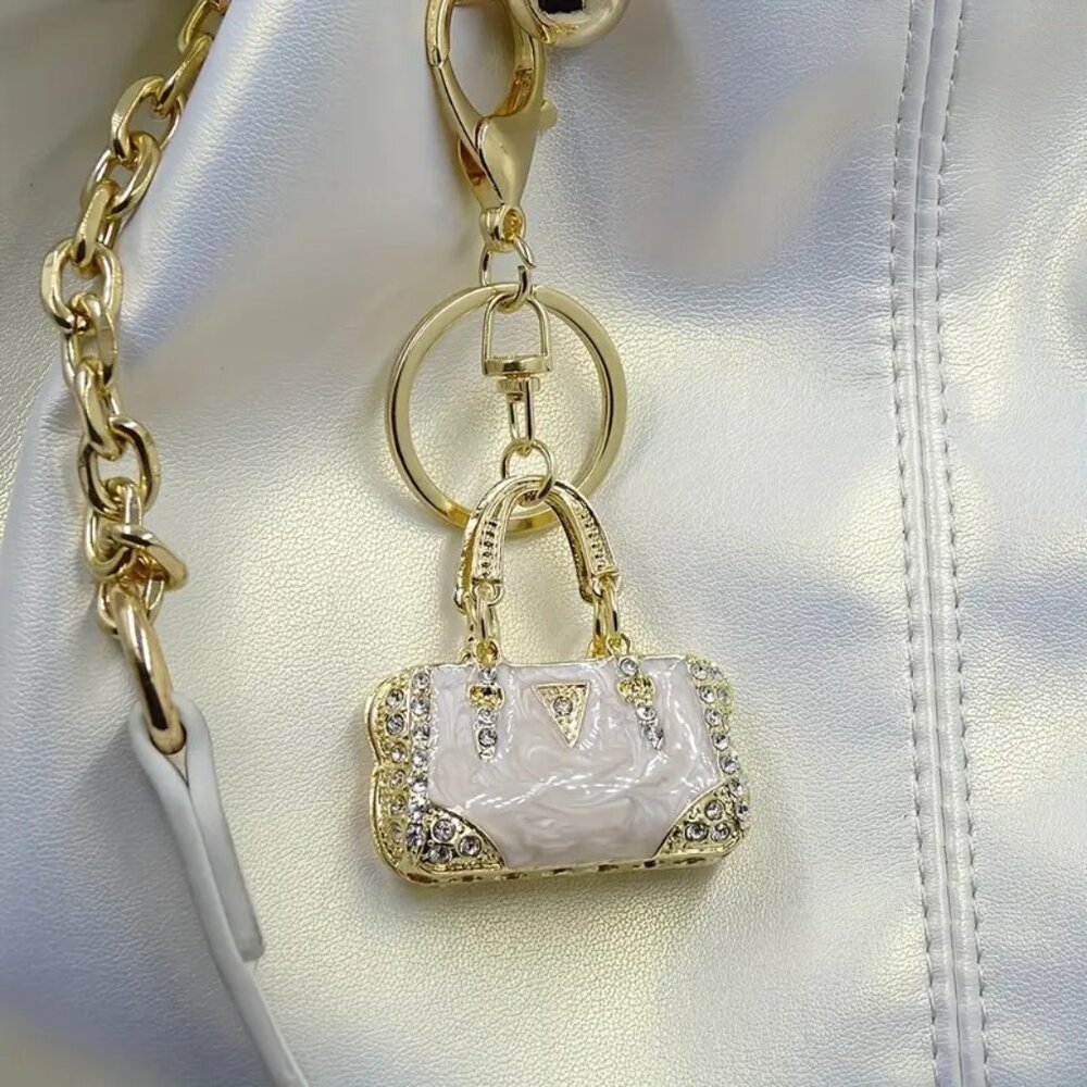 🎁 Sparkling Rhinestone Mini Handbag Keychain Purse Charm - Picture 7 of 7